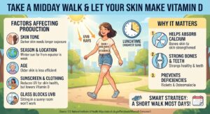 abit 3: Take a Midday Walk and Let Your Skin Make Vitamin D